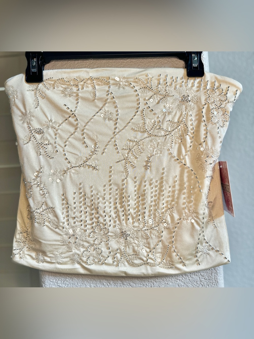 NWT Butter Yellow Beaded Tube Top - Trendy - Y2K